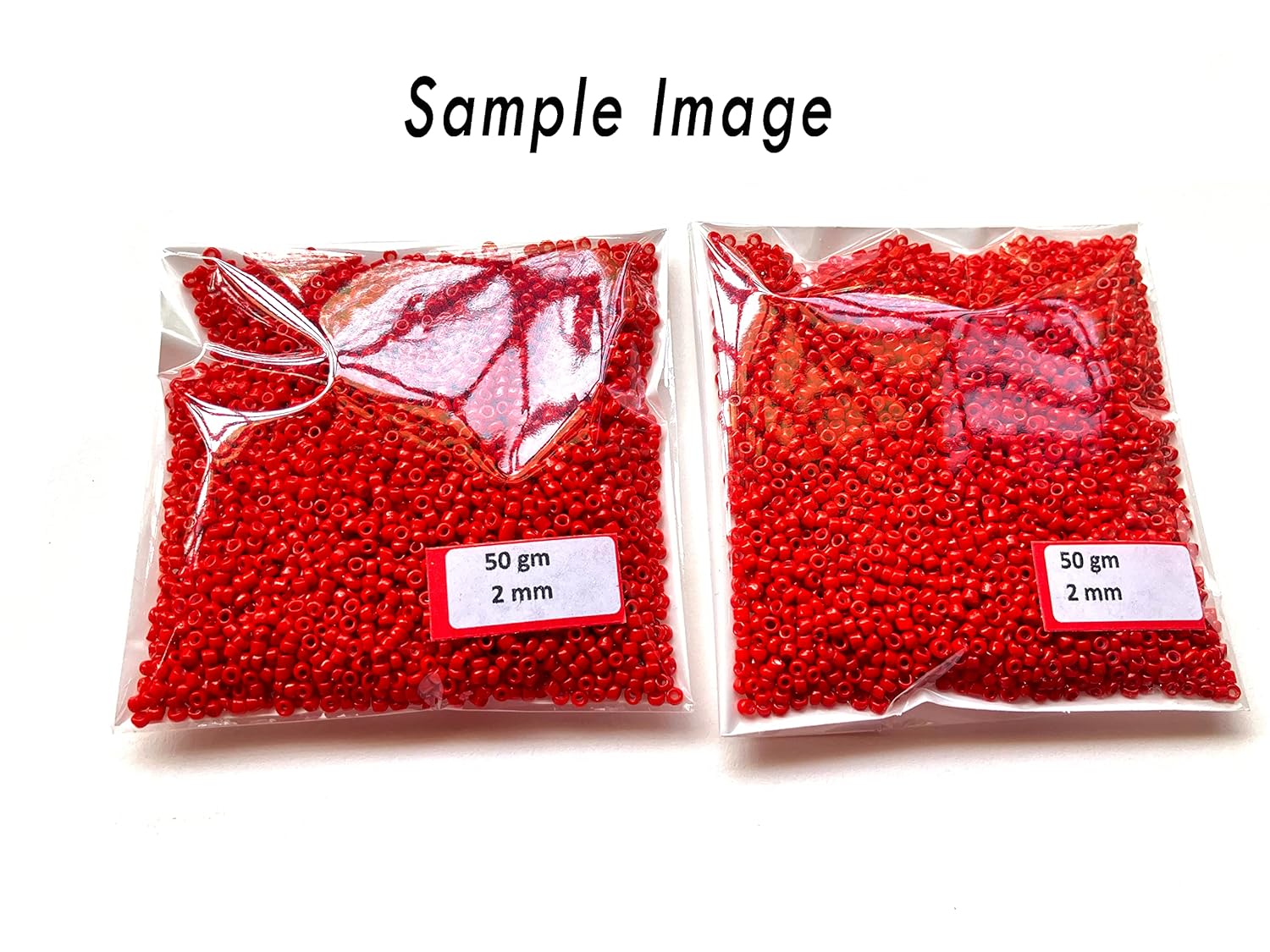 Premium Glass Sugar Bead_Reddish Orange(50g)